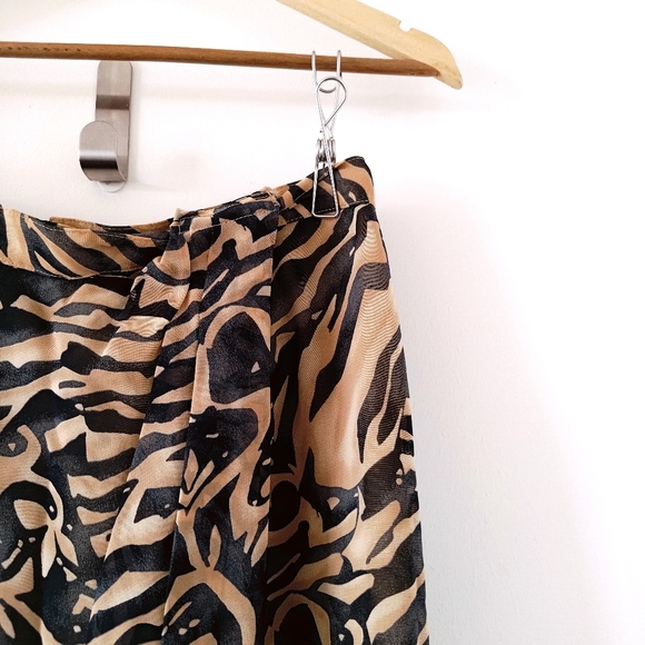 Vintage Georgiou Studio mid-length skirt, animal print (size 0-2) - Picture 5 of 13